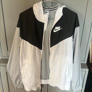 Nike Black and White Windbreaker Jacket